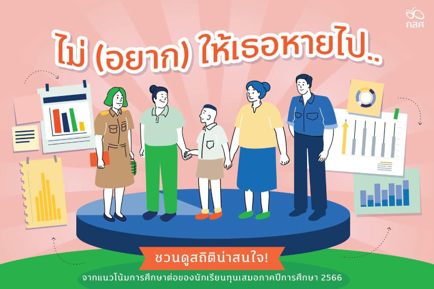 กสศ. ชวนดูสถิติน่าสนใจจากแนวโน้มการศึกษาต่อปีการศึกษา 2566